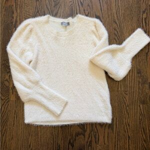 Marled Soft Cream Crew Neck Sweater